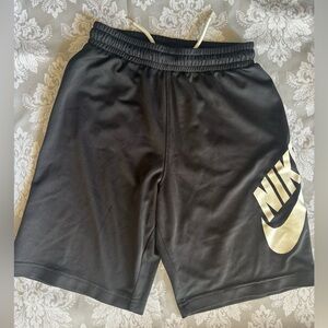 Nike Boy’s Black Athletic Shorts with White Logo